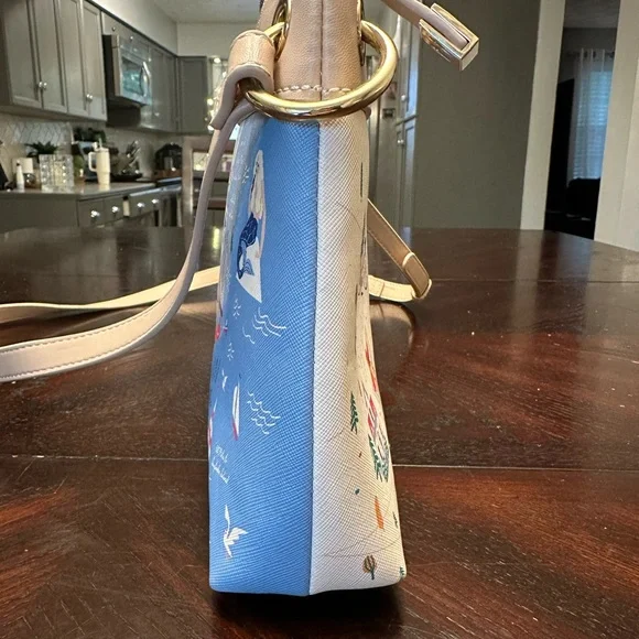 Spartina 449 Blue and Cream Crossbody Bag with Nautical Design - Picture 7 of 8